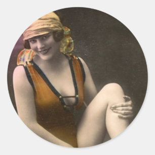 vintage lady Sticker