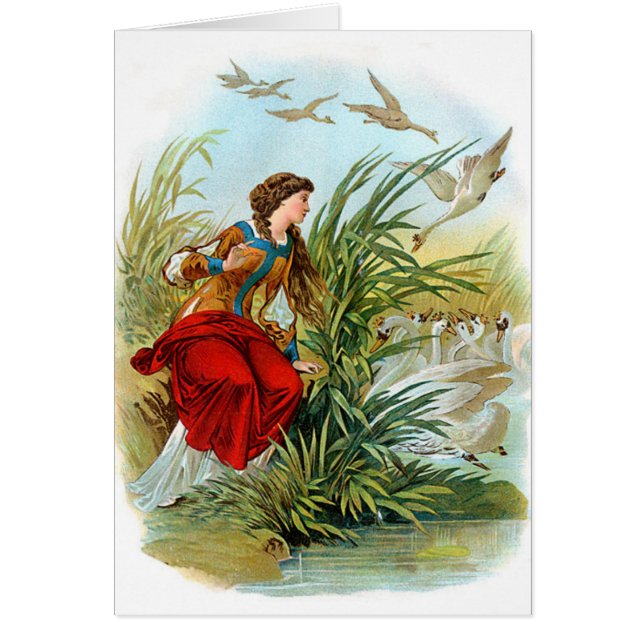 Vintage Lady With Swans (Front)