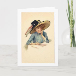 Vintage - Lady Writing a Letter, Card