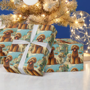 Vintage Lagotto Romagnolo Illustration Wrapping Paper