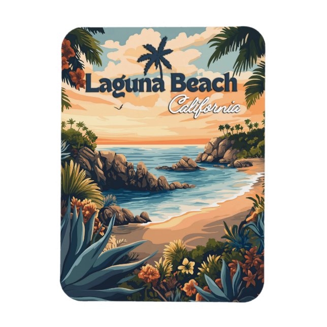 Vintage Laguna Beach California  Magnet (Vertical)