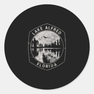 Vintage Lake Alfred Florida Outdoors Vacation Classic Round Sticker