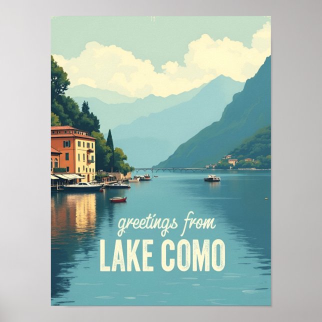 Vintage Lake Como Poster (Front)