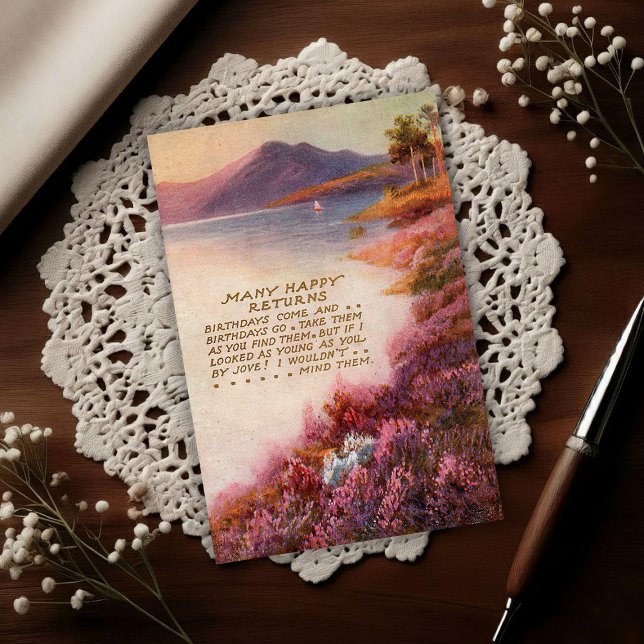 Vintage Lake District 1917 Birthday Postcard (Creator Uploaded)