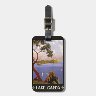 Vintage Lake Garda Italy custom luggage tag