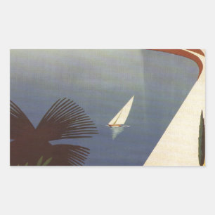 Vintage Lake Garda Riva Torbole Italy Tourism Rectangular Sticker