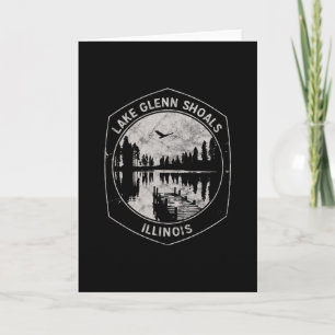Vintage Lake Glenn Shoals Illinois Outdoors Vacati Card