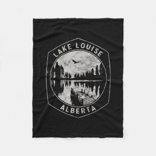 Vintage Lake Louise Alberta Outdoors Vacation  Fleece Blanket