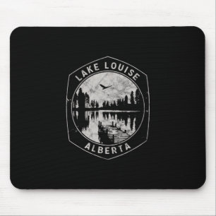 Vintage Lake Louise Alberta Outdoors Vacation Mouse Pad