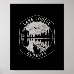 Vintage Lake Louise Alberta Outdoors Vacation Poster