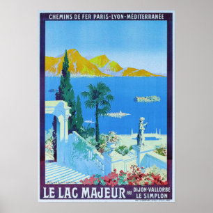 Vintage Lake Maggiore Travel Poster