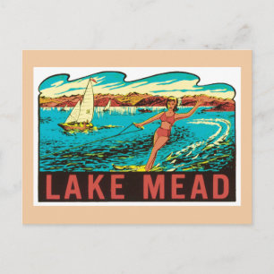 Vintage Lake Mead  Nevada NV State Label Postcard