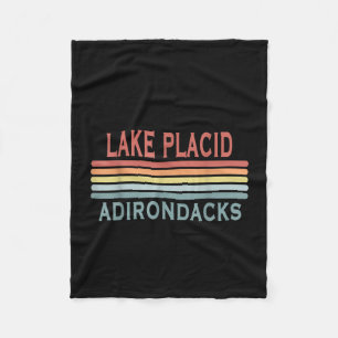 Vintage lake placid adirondacks ny  fleece blanket