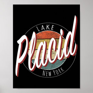 Vintage lake placid adirondacks ny poster