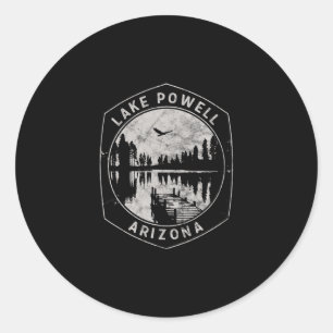 Vintage Lake Powell Arizona Outdoors Vacation Classic Round Sticker