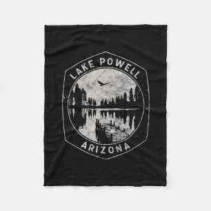 Vintage Lake Powell Arizona Outdoors Vacation Fleece Blanket