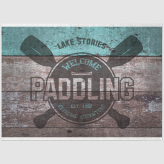 Vintage Lake Stories Sign Decoupage Tissue Paper