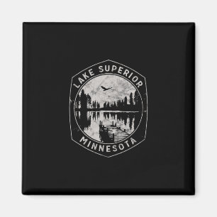 Vintage Lake Superior Minnesota Outdoors Vacation Magnet