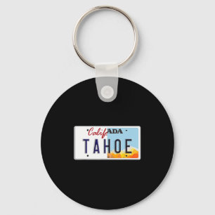 Vintage Lake Tahoe California Nevada License Plate Key Ring