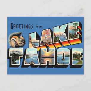 Vintage Lake Tahoe Greeting Postcard