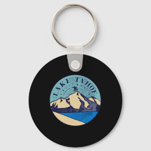 Vintage Lake Tahoe Skiing Snow Mountains Key Ring