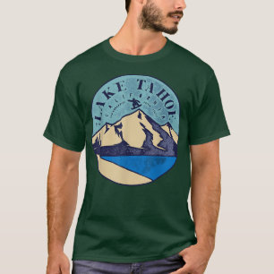 Vintage Lake Tahoe Skiing Snow Mountains T-Shirt
