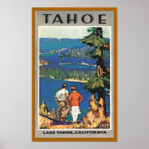 Vintage Lake Tahoe Travel Poster