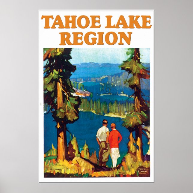 Vintage Lake Tahoe Travel Poster (Front)
