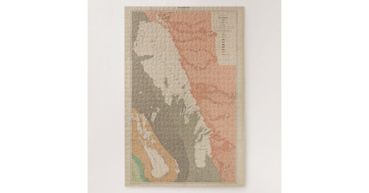 Vintage Lake Winnipeg Geological Map (1899) Jigsaw Puzzle