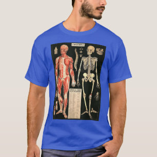 Vintage L'anatomie Anatomy Chart Skeleton Bones Go T-Shirt