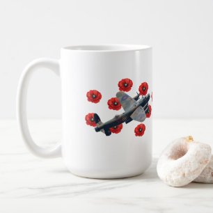 Vintage Lancaster Amongst Red Poppies Coffee Mug