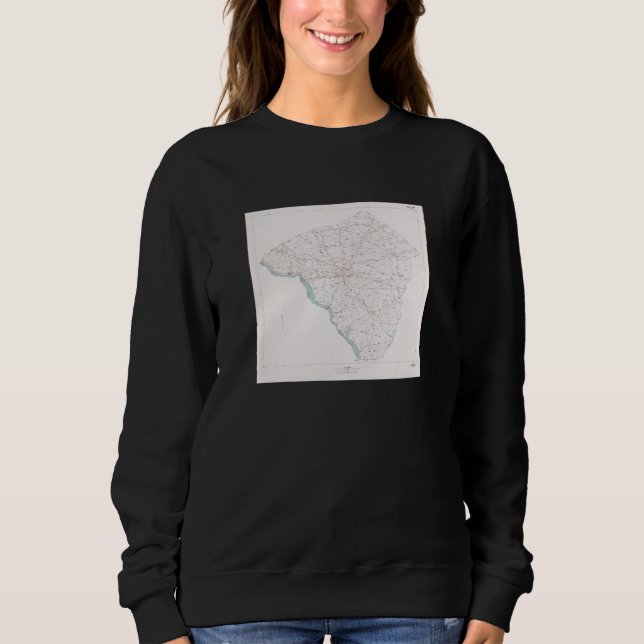 Vintage Lancaster County PA Map 1981 Sweatshirt (Front)