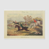 Vintage Landscape Fox Hunt Ephemera Decoupage