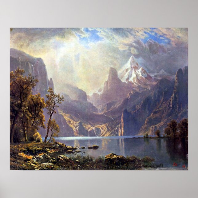 Vintage Landscape, Lake Tahoe by Albert Bierstadt Poster (Front)