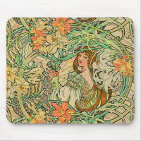 Vintage Language of Flowers by Alphonse Mucha