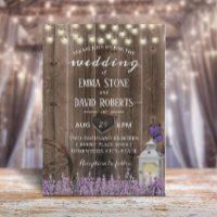 Vintage Lantern Lavender Floral Barn Wood Wedding