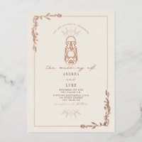 Vintage Lantern Rustic Botanical Wedding