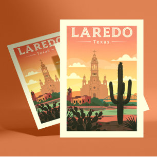 Vintage Laredo Texas Postcard