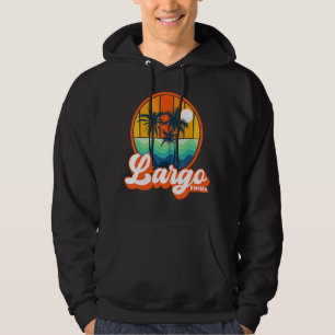 Vintage Largo Florida Summer Family Vacation Beach Hoodie