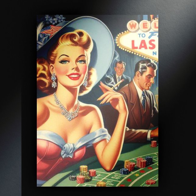 Vintage Las Vegas Casino Pin Up Postcard (Creator Uploaded)