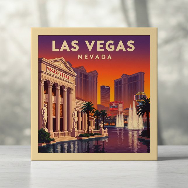 Vintage Las Vegas Nevada Ceramic Tile (Creator Uploaded)
