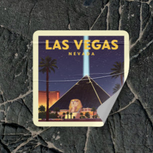 Vintage Las Vegas Nevada Square Sticker