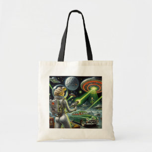 Vintage Laser Beam Pin-Up Tote Bag