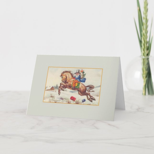 Vintage Latvian Christmas Card (Front)