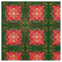 Vintage Latvian folk art with symbols oil painting