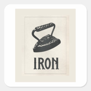 Vintage Laundry I Square Sticker