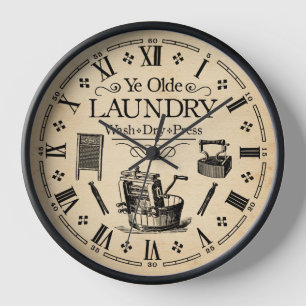 Vintage Laundry Room Clock