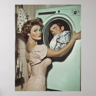 Vintage Laundry Surprise Poster