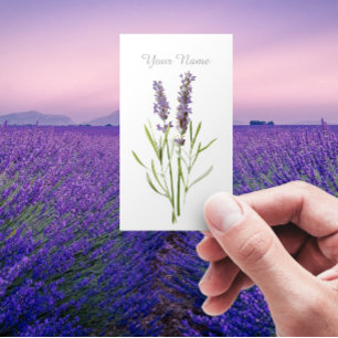 Vintage lavender business card