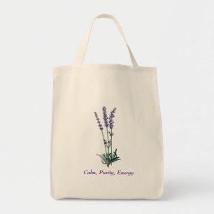 Vintage Lavender Flower Tote Bag
